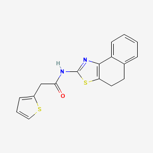 molecular formula C17H14N2OS2 B2638445 N-(4,5-dihydronaphtho[1,2-d]thiazol-2-yl)-2-(thiophen-2-yl)acetamide CAS No. 921518-30-1