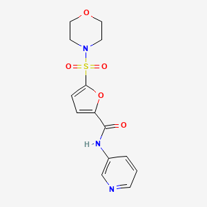 molecular formula C14H15N3O5S B2638450 5-(morpholine-4-sulfonyl)-N-(pyridin-3-yl)furan-2-carboxamide CAS No. 1147719-36-5
