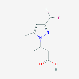 3-[3-(Difluoromethyl)-5-methylpyrazol-1-yl]butanoic acid