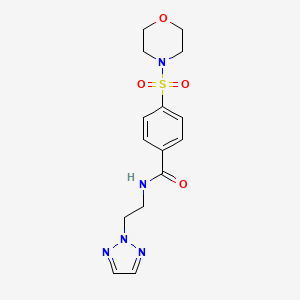 molecular formula C15H19N5O4S B2638461 N-(2-(2H-1,2,3-triazol-2-yl)ethyl)-4-(morpholinosulfonyl)benzamide CAS No. 2097908-96-6