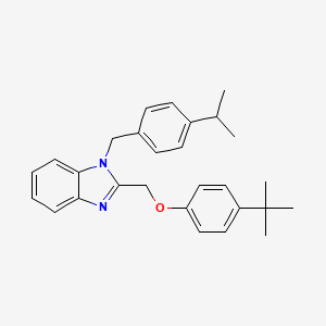 2-((4-(tert-butyl)phenoxy)methyl)-1-(4-isopropylbenzyl)-1H-benzo[d]imidazole