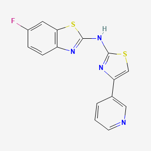 molecular formula C15H9FN4S2 B2638479 6-氟-N-(4-(吡啶-3-基)噻唑-2-基)苯并[d]噻唑-2-胺 CAS No. 862976-12-3