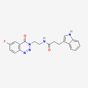 molecular formula C20H18FN5O2 B2638482 N-(2-(6-fluoro-4-oxobenzo[d][1,2,3]triazin-3(4H)-yl)ethyl)-3-(1H-indol-3-yl)propanamide CAS No. 1903308-38-2
