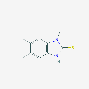 molecular formula C10H12N2S B263849 1,5,6-trimethyl-1H-benzimidazol-2-yl hydrosulfide 