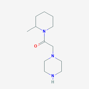 molecular formula C12H23N3O B2638492 1-[2-(2-Methylpiperidin-1-yl)-2-oxoethyl]piperazine CAS No. 926256-17-9