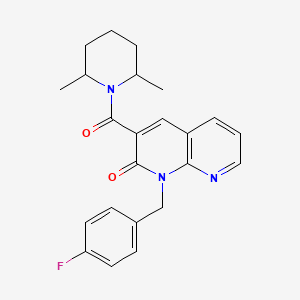 molecular formula C23H24FN3O2 B2638504 3-(2,6-dimethylpiperidine-1-carbonyl)-1-(4-fluorobenzyl)-1,8-naphthyridin-2(1H)-one CAS No. 899951-69-0