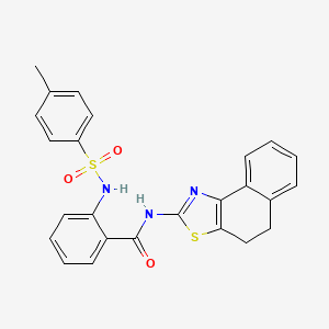 molecular formula C25H21N3O3S2 B2638506 N-(4,5-二氢苯并[e][1,3]苯并噻唑-2-基)-2-[(4-甲基苯基)磺酰氨基]苯甲酰胺 CAS No. 312526-21-9