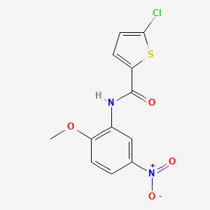 molecular formula C12H9ClN2O4S B2638510 5-chloro-N-(2-methoxy-5-nitrophenyl)thiophene-2-carboxamide CAS No. 325979-89-3