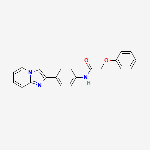 molecular formula C22H19N3O2 B2638514 N-(4-(8-甲基咪唑并[1,2-a]吡啶-2-基)苯基)-2-苯氧基乙酰胺 CAS No. 887198-37-0