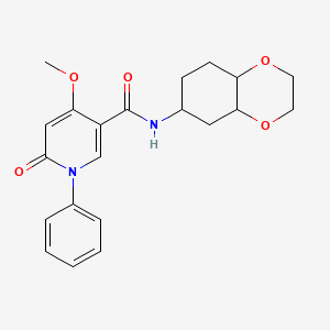 4-methoxy-N-(octahydrobenzo[b][1,4]dioxin-6-yl)-6-oxo-1-phenyl-1,6-dihydropyridine-3-carboxamide