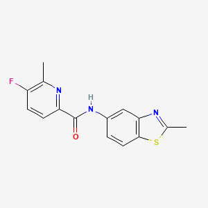 molecular formula C15H12FN3OS B2638519 5-fluoro-6-methyl-N-(2-methyl-1,3-benzothiazol-5-yl)pyridine-2-carboxamide CAS No. 2415542-70-8