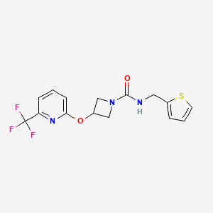 N-(thiophen-2-ylmethyl)-3-((6-(trifluoromethyl)pyridin-2-yl)oxy)azetidine-1-carboxamide
