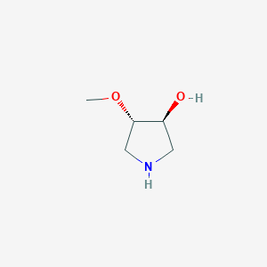 molecular formula C5H11NO2 B2638546 反式-4-甲氧基-3-吡咯烷醇 CAS No. 473298-19-0