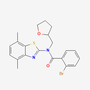 2-bromo-N-(4,7-dimethylbenzo[d]thiazol-2-yl)-N-((tetrahydrofuran-2-yl)methyl)benzamide