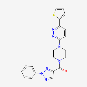 molecular formula C21H19N7OS B2638549 (2-phenyl-2H-1,2,3-triazol-4-yl)(4-(6-(thiophen-2-yl)pyridazin-3-yl)piperazin-1-yl)methanone CAS No. 1203278-49-2