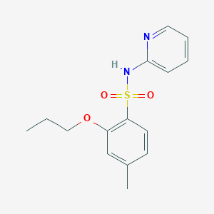 molecular formula C15H18N2O3S B263856 4-methyl-2-propoxy-N-(2-pyridinyl)benzenesulfonamide 