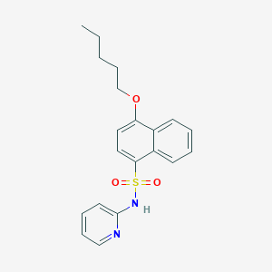 molecular formula C20H22N2O3S B263858 4-(pentyloxy)-N-(2-pyridinyl)-1-naphthalenesulfonamide 