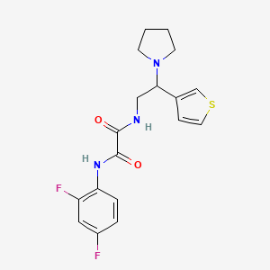 N1-(2,4-difluorophenyl)-N2-(2-(pyrrolidin-1-yl)-2-(thiophen-3-yl)ethyl)oxalamide