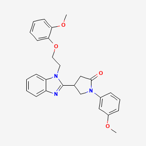 4-{1-[2-(2-methoxyphenoxy)ethyl]-1H-benzimidazol-2-yl}-1-(3-methoxyphenyl)pyrrolidin-2-one