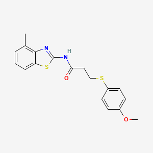 3-((4-methoxyphenyl)thio)-N-(4-methylbenzo[d]thiazol-2-yl)propanamide