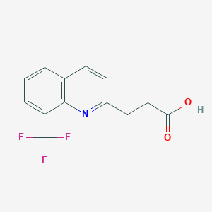 molecular formula C13H10F3NO2 B2638596 3-[8-(Trifluoromethyl)quinolin-2-yl]propanoic acid CAS No. 1267540-14-6