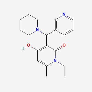 1-ethyl-4-hydroxy-6-methyl-3-(piperidin-1-yl(pyridin-3-yl)methyl)pyridin-2(1H)-one