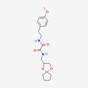 N1-(1,4-dioxaspiro[4.4]nonan-2-ylmethyl)-N2-(4-methoxyphenethyl)oxalamide