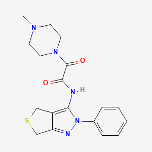 2-(4-methylpiperazin-1-yl)-2-oxo-N-(2-phenyl-4,6-dihydrothieno[3,4-c]pyrazol-3-yl)acetamide