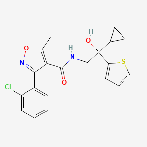 3-(2-chlorophenyl)-N-(2-cyclopropyl-2-hydroxy-2-(thiophen-2-yl)ethyl)-5-methylisoxazole-4-carboxamide