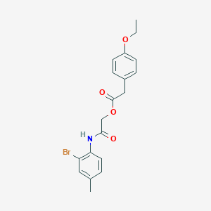 2-[(2-Bromo-4-methylphenyl)amino]-2-oxoethyl (4-ethoxyphenyl)acetate