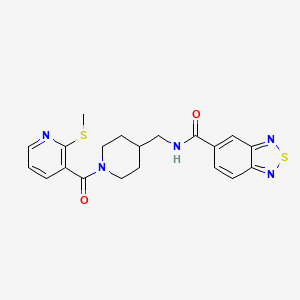 N-((1-(2-(methylthio)nicotinoyl)piperidin-4-yl)methyl)benzo[c][1,2,5]thiadiazole-5-carboxamide