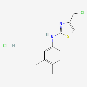 molecular formula C12H14Cl2N2S B2638632 盐酸4-(氯甲基)-N-(3,4-二甲苯基)-1,3-噻唑-2-胺 CAS No. 1049754-88-2