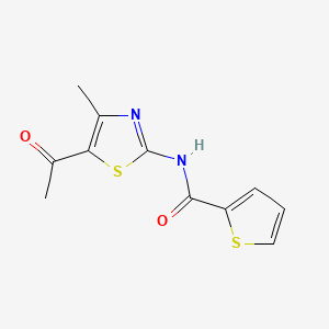 N-(5-acetyl-4-methyl-1,3-thiazol-2-yl)thiophene-2-carboxamide