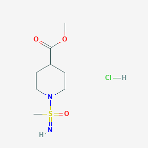 molecular formula C8H17ClN2O3S B2638639 1-(甲基磺酰亚胺基)哌啶-4-羧酸甲酯；盐酸盐 CAS No. 2375271-24-0