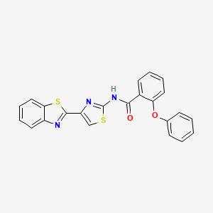 N-[4-(1,3-benzothiazol-2-yl)-1,3-thiazol-2-yl]-2-phenoxybenzamide