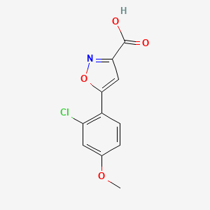 5-(2-Chloro-4-methoxyphenyl)-1,2-oxazole-3-carboxylic acid