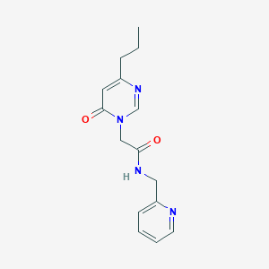 molecular formula C15H18N4O2 B2638651 2-(6-氧代-4-丙基嘧啶-1(6H)-基)-N-(吡啶-2-基甲基)乙酰胺 CAS No. 1208967-38-7