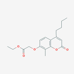 molecular formula C18H22O5 B2638653 ethyl [(4-butyl-8-methyl-2-oxo-2H-chromen-7-yl)oxy]acetate CAS No. 428828-64-2