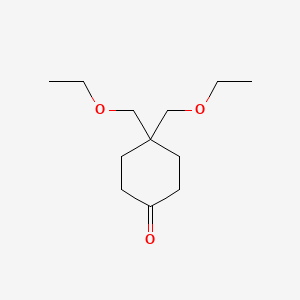 molecular formula C12H22O3 B2638663 4,4-双(乙氧甲基)环己酮 CAS No. 1628927-31-0