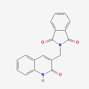 molecular formula C18H12N2O3 B2638666 2-[(2-oxo-1,2-dihydroquinolin-3-yl)methyl]-2,3-dihydro-1H-isoindole-1,3-dione CAS No. 1332529-90-4