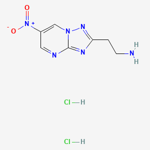2-(6-Nitro-[1,2,4]triazolo[1,5-a]pyrimidin-2-yl)ethanamine;dihydrochloride