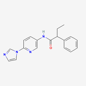 molecular formula C18H18N4O B2638674 N-(6-(1H-imidazol-1-yl)pyridin-3-yl)-2-phenylbutanamide CAS No. 1421491-36-2