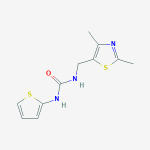 molecular formula C11H13N3OS2 B2638684 1-((2,4-二甲基噻唑-5-基)甲基)-3-(噻吩-2-基)脲 CAS No. 1396862-16-0
