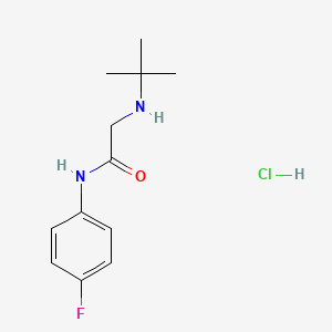 molecular formula C12H18ClFN2O B2638688 2-(叔丁基氨基)-N-(4-氟苯基)乙酰胺盐酸盐 CAS No. 1049751-65-6