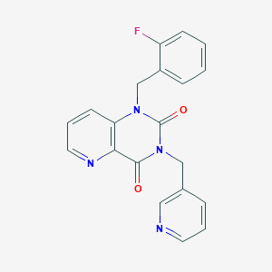 molecular formula C20H15FN4O2 B2638689 1-(2-fluorobenzyl)-3-(pyridin-3-ylmethyl)pyrido[3,2-d]pyrimidine-2,4(1H,3H)-dione CAS No. 941990-05-2
