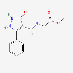 methyl 2-{[(5-oxo-3-phenyl-1,5-dihydro-4H-pyrazol-4-yliden)methyl]amino}acetate