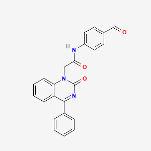 molecular formula C24H19N3O3 B2638696 N-(4-乙酰基苯基)-2-(2-氧代-4-苯基喹唑啉-1(2H)-基)乙酰胺 CAS No. 941982-47-4