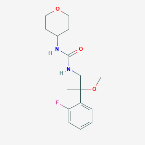 molecular formula C16H23FN2O3 B2638699 1-(2-(2-fluorophenyl)-2-methoxypropyl)-3-(tetrahydro-2H-pyran-4-yl)urea CAS No. 2034622-45-0