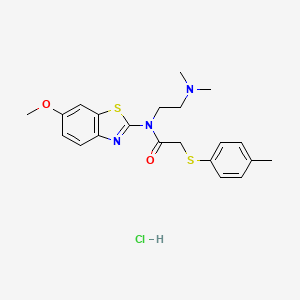 N-(2-(dimethylamino)ethyl)-N-(6-methoxybenzo[d]thiazol-2-yl)-2-(p-tolylthio)acetamide hydrochloride