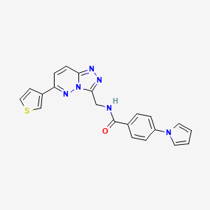 4-(1H-pyrrol-1-yl)-N-((6-(thiophen-3-yl)-[1,2,4]triazolo[4,3-b]pyridazin-3-yl)methyl)benzamide